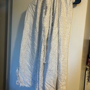 Elegant White and Gray Polka Dot Scarf